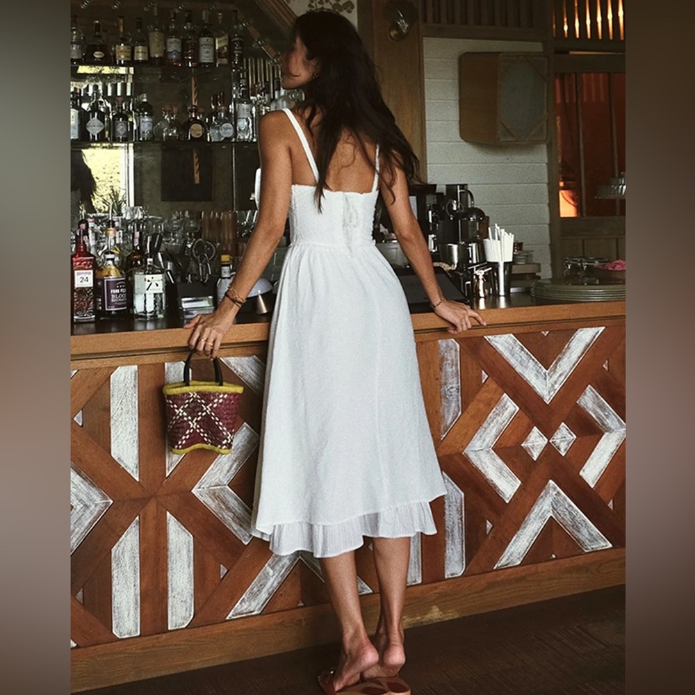 NWT Commense White Midi Dress - Picture 2 of 11